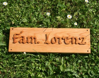 Namensschild / Türschild / Gartenschild -individuell