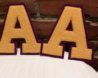 Vintage Letterman Jacket Patch A, Chenille Varsity Letters Patch, Sew on Varsity Letter, 1980’s Varsity Letter, Morethebuckles