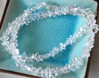 Larger Size Herkimer Diamond Beads, Double Terminated, Crystal Quartz