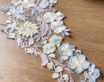 Colorful lace applique
