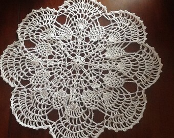 New handmade lace white doily