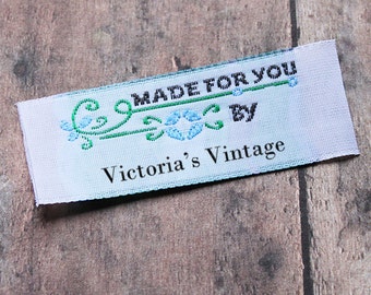Personalized Sewing Labels, Custom Labels, Vintage Labels, Woven Labels, Personalized Labels for Crafts, Fabric Labels, Sewing Labels
