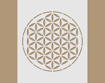 La flor de la vida - geometría sagrada de la plantilla