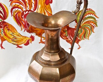 Vintage brass pitcher.