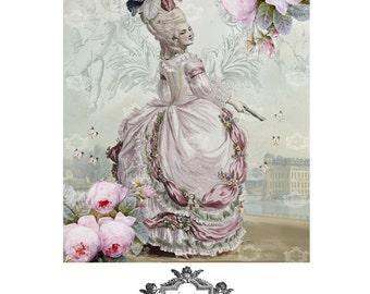 CÉLESTE, a Wickedly Lovely, Marie Antoinette inspired, blank greeting card