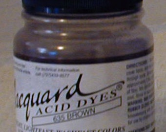 Brown 635 Jacquard Acid Dye for Wool, Silk, Feathers, Nylon, any protein (animal) fiber. Add vinegar, heat to powder for bright colors.