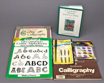 Vintage and Newer Celtic Calligraphy Collection Just needs Ink and Your Hand