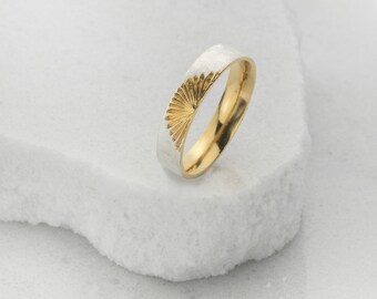 Slim silver Sunrise ring