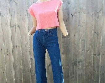 Vintage 80s Espirit Pink Crop Top