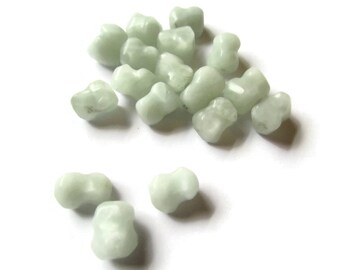 17 8mm x 6mm Light Green Blue Amazonite Beads Dogbone Beads Loose Beads Destash Beads Nugget Beads Jewelry Making Dog Bone Beads Stone Beads