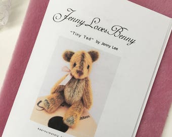 Tiny Ted artist bear pattern and kit by Jenny Lee of jennylovesbenny bears