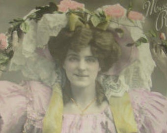 SALE Vintage RPPC Pretty Lady, Theater,Actress