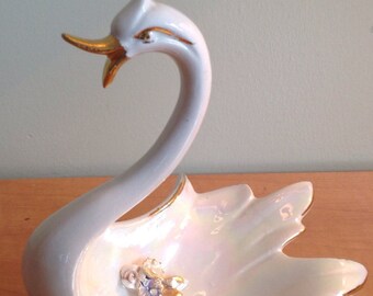 Vintage porcelain Swan made in Italy