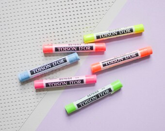 Neon Soft pastels, blackboard chalks neon, soft pastel chalks pastel drawing chalks Toison d'or Koh-i-noor