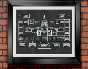 Political Science Bill Law Creation Poster Social Studies Wall Art History Teacher Class Artwork Poli Science Gift 4 Political Major PP 9044