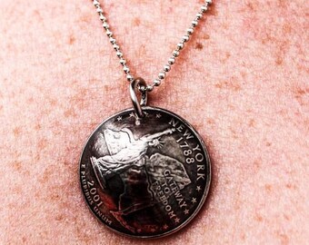 Clad State Quarter Necklace