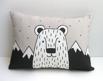 Bear Cushion, Bear Throw Pillow, Bear Pillow, Animal Cushion, Animal Pillow, Decorative Cushion, Decorative Pillow