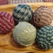Rag Balls, Homespun Rag Balls, Christmas Bowl Filler, Christmas Rag Balls, Primitive Rag Balls, Country Decor, Set of Rag Balls, Rustic Ball