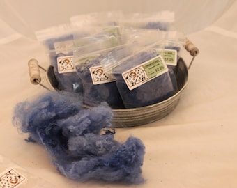 Blue Teeswater locks felting bits, Needle Felting wool, #649