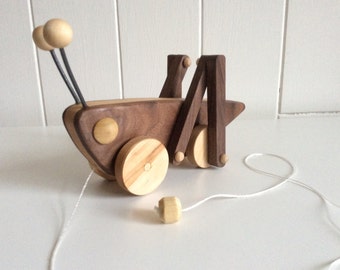 Wooden Grasshopper Pull Toy