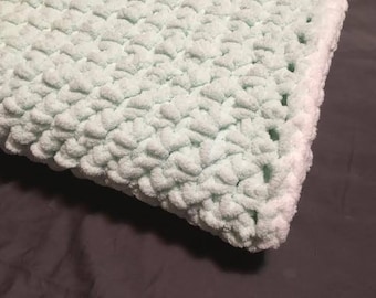 Crochet Baby Blanket - mint