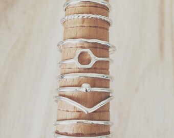 You choose 3 midis, midi rings, set of three midi rings, silver midi ring, midi ring, knuckle rings, top finger ring, midis