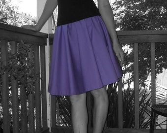 Purple Circle Skirt Custom Made Any Size Womens fashion Cotton Full Skirt