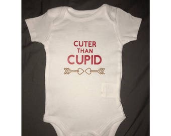 Cuter than Cupid Baby Onesie • Valentine's Day Baby Onesie