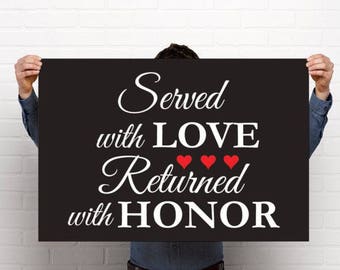 Printable Served With Love Missionary Banner, Returned Missionary, LDS Missionary, Welcome Home!