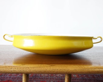 Vintage Dansk Kobenstyle yellow large paella pan Made in France Jens Quistgaard