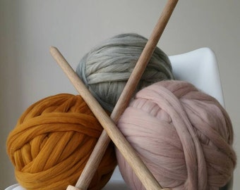 Giant knitting needles size 50 25mm diameter for chunky knitting arm knitting chunky knitting needles