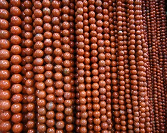 4mm red jasper round beads, natural red jasper beads. 15.5 inch