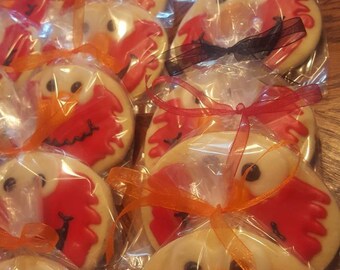 12 Elmo and Abby Birthday party Cookies