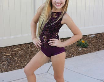 Leotard. Dancewear. Burnout velvet
