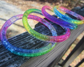 Retro Water Glitter Bracelets - Set of 4