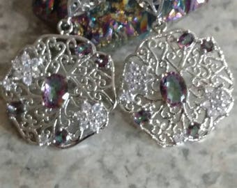 Mystic Topaz Dangle Earrings