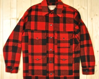 Vintage 1960 / 70 Buffalo FILSON cuadros MACKINAW crucero caza Plaid chaqueta Retro coleccionable raro