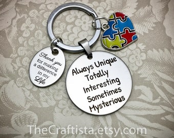 AUT3K, Autism Teacher Keychain, SPED Teacher's Gift, Autism Awareness, PPCD Teacher, Autism Keychain, Autism Teacher, Teacher Gifts, Autism