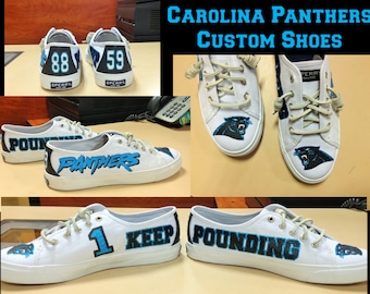 Custom Hand Painted Carolina Panthers Shoes