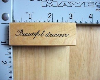 Rubbermoon Beautiful Dreamer DESTASH Rubber Stamp, Used Rubberstamp