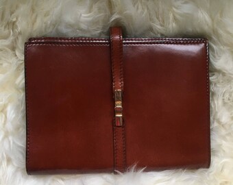 Vintage Italian Leather Clutch // Vintage Leather Clutch // Made in Italy // Brown Clutch // Italian Purse