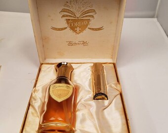 Vintage 1930's Corday Toujours Moi Eau De Cologne Spray Mist and Parfum Set