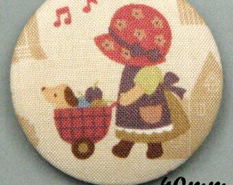 Fabric - Sunbonnet - covered button Sunbonnet Sue (40-06)