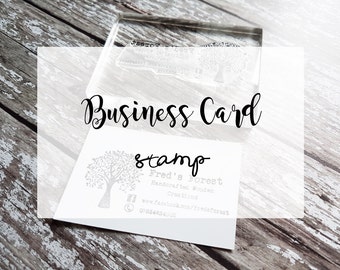 Business Card Stamp / Custom Stamp / Custom Stamp/ Custom Rubber Stamp / Business Branding / Custom rubber stamp