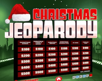 Christmas Jeopardy Trivia Powerpoint Game - Mac and PC Compatible