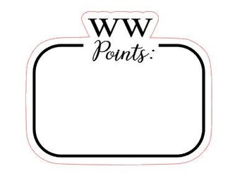 Weight Watchers Points Tracker Stickers for your planner, journal or calendar - Fitness Sticker