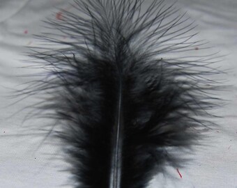 Black Marabou Craft Feathers
