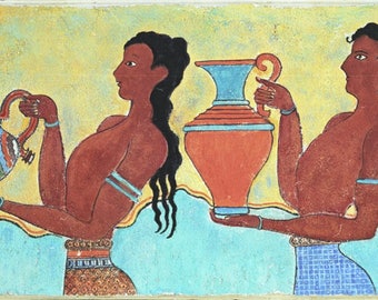 Minoan Portable frescoes, Greek Minoan cooles.