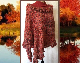 Crochet Lace Poncho, Boho Gypsy Shawl, Crochet Poncho, Boho Crochet Shawl, Knit Wrap, Freeform Crochet, Lace Poncho, Boho Chic Wrap