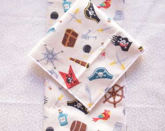 set of 2 small pirate handkerchiefs